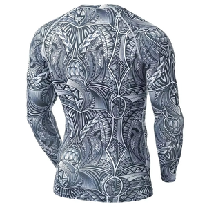 2026 New <b>Men's</b> Quick Dry Compression MMA Rashguard Sublimated Long Sleeve Slim Fit Running Gym Gear Breathable Sustainable - Product Image 2
