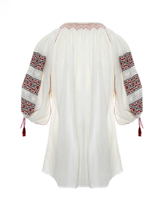 Kaftan ethnique indien brodé unique pour femme, épaules dénudées, en dentelle, haute qualité, pour soirée, en rayonne, lin et coton - Product Image 2