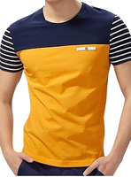 Lüks Yaz Modası Erkek Tişörtü Yüksek Kalite Dijital Baskılı %100 Pamuk Ön Logolu Polyester/Pamuk Karışımı Yuvarlak Yaka Kısa Kollu