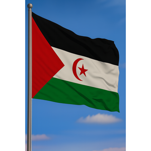 Drapeau sahrawi arabe démocratique imprimé numériquement sur aluminium pour voitures et présentation - Product Image 2