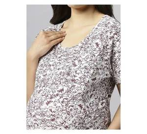 Estilo Casual Midi-Length Vestido de maternidad Impresión digital Hasta la rodilla Vestido de fiesta Mujeres con ropa de uso de maternidad - Product Image 1