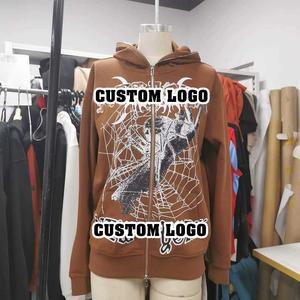 Vente en gros de sweat à capuche épais en éponge française 450gsm avec fermeture à glissière pour hommes, design surdimensionné à épaules tombantes pour l'hiver - Product Image 6