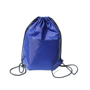 Factory Custom Logo Sublimation Printing Blank Polyester <b>String</b> Backpack Drawstring <b>Bag</b> With Zipper Pocket - Product Image 2