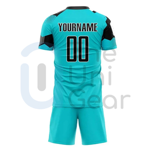 Maillots de football respirants et légers en polyester 100% de haute qualité, shorts, ensembles d'uniformes d'équipe, nouveauté - Product Image 2