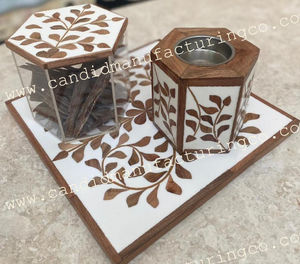 Wooden Bakhoor <b>Burner</b> Mubkhar <b>Candle</b> Holder with Mother of Pearl Excellent Home Fragrance Home Usage Incense <b>Burner</b> Incense - Product Image 2