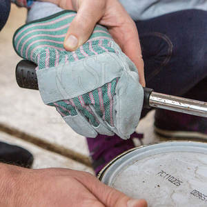 Gants de travail résistants à la chaleur personnalisés Protection Gants de travail de sécurité Gants de travail en stock - Product Image 6