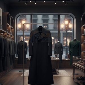 Abrigo Largo para Hombre de Estilo Clásico, Hecho Profesionalmente, Ropa de Moda Urbana - Product Image 3