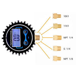 WZAUTO Alta Qualidade M11 M13 NPT 1/8 1/4 G1/4 1/8manômetro medidor de pressão LED digital pneu 250PSI Manômetro - Product Image 3