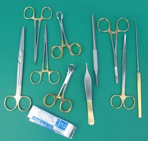 48 PCS GOLD HANDLE CHIRURGIE GÉNÉRALE SPAY PACK INSTRUMENT DENTAIRE CHIRURGICAL par pentax chirurgical - Product Image 1
