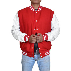 Nouvelle dernière veste universitaire en cuir de coton de laine de haute qualité/veste universitaire de balle de base pour les hommes - Product Image 4