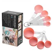 Compléments pour la cuisine cuillère à thé Matcha en plastique métal acier inoxydable logo personnalisé tasse à mesurer ensemble de cuillères