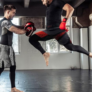 Vente en gros Short de MMA léger de haute qualité pour hommes avec logo personnalisé Dernier design 100% Polyester pour BJJ et Muay Thai - Product Image 6