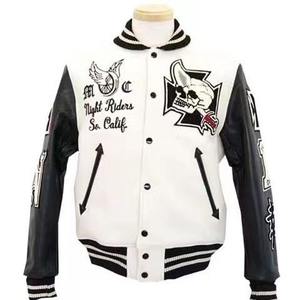 Venta caliente personalizado estilo fresco polar invierno Varsity chaquetas béisbol bombardero cuero Varsity chaquetas para hombres - Product Image 6