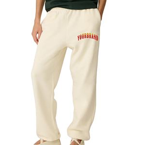 Pantalones de chándal acampanados holgados de lana de invierno hechos a medida de alta calidad para mujer, pantalones de chándal transpirables de pierna ancha y recta de Hip Hop - Product Image 1