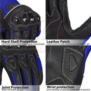 Gants de moto en cuir de conception personnalisée de nouveau style - Product Image 6