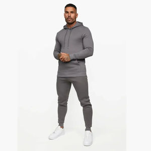 Ensemble de survêtement pour homme, taille plus, décontracté, sport, gym, veste et pantalon de jogging, style élégant, à capuche, hiver, réversible, respirant, écologique - Product Image 6