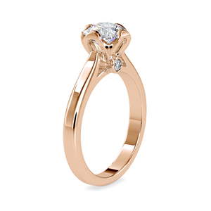 Bague en diamant taillé rond de 1.20 carats cultivée en laboratoire tendance classique bijoux de fiançailles et de mariage en or jaune 14 carats pour les fêtes - Product Image 4