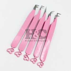 Pinzas para Extensión de Pestañas Hello Kitty, Pinzas de Acero Inoxidable con Logotipo de Visón, Puntas de Volumen Sostenibles, Pinzas Rosas para Pestañas Kitty - Product Image 6