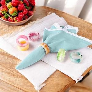 Anillos de Servilleta de Resina de Primera Calidad, Diseño de Proveedor Indio, Servilleta de Resina al por Mayor para Decoración de Mesa de Boda, Flor, Romántico - Product Image 1