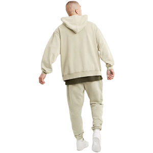 Pulls à capuche en polaire premium 100% pour hommes Vêtements d'hiver surdimensionnés de grande taille Techniques teintes unies - Product Image 2