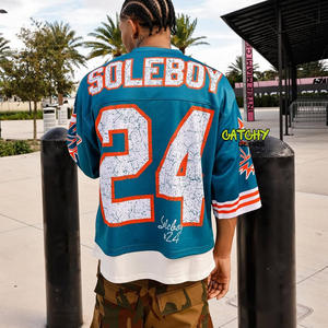 Cuivre Rivet flamme surdimensionné Croptop Jersey 100% coton 240 grammes Street Style Fit lâche tricoté tissu Photo impression couleur blanche - Product Image 2