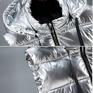 Chaleco acolchado con aislamiento ligero empacable para hombre, abrigo cálido de invierno, chaqueta sin mangas, chaleco brillante para hombre - Product Image 6