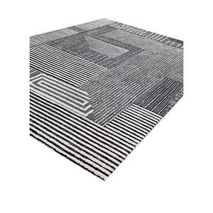 Tapis en laine tufté à la main Caliedo, motif géométrique ivoire, 4 m de large, tapis rectangulaire 9x12 pour la maison, le salon, la chambre, viscose 10 mm - Product Image 2