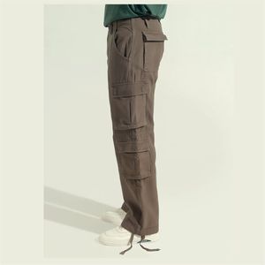 Pantalones holgados Cargo para correr para hombre, nailon, lino, algodón, patrón recto, estilo callejero para entrenamiento al aire libre y descanso - Product Image 3