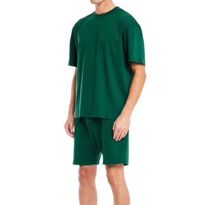 Wholesale Summer High Street Breathable Plus Size Men's Two Piece Shorts <b>Sets</b> with Custom Logo Printing - Product Image 3
