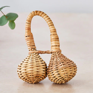 Juguetes de Instrumentos Tradicionales de Ratán Ecológico, Doble Sonajero, Hechos a Mano, para Bebés y Niños, Venta al por Mayor desde Vietnam - Product Image 5