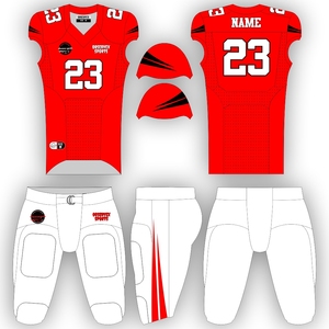 Maqueta gratis último diseño uniforme de fútbol americano conjunto nuevo estilo tamaño juvenil uniforme de fútbol americano en precio al por mayor - Product Image 2