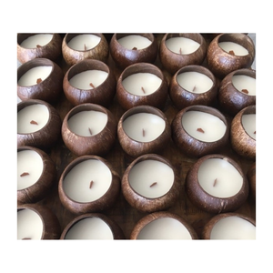 เทียนทรงกะลามะพร้าวแบบถ้วยพร้อมแหล่งกำเนิดคริสตัล99 GD - Product Image 3