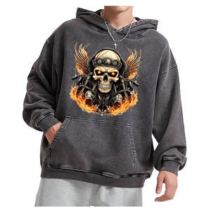 Vente en gros de sweats à capuche imprimés OEM pour hommes en 2025 Nouveau style Trendy Basics Sweats à capuche en coton mélangé à bas prix et de haute qualité - Product Image 6