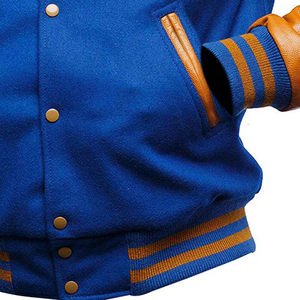 แจ็กเก็ตเลตเตอร์แมนสำหรับผู้ชายแจ็กเก็ตเบสบอลแขนยาวพิมพ์ลายตามสั่ง - Product Image 4