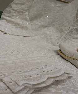 นวมคลุมหน้าสไตล์อินเดียปากีสถานพร้อมทําชุดผ้าฝ้ายผู้หญิงเย็บชุดผู้หญิงที่สง่างาม - Product Image 2