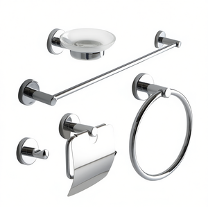 5-Piece Chrome <b>Bathroom</b> <b>Accessory</b> <b>Set</b> - Product Image 3