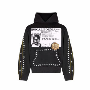 Nuevo logotipo personalizado de manga larga con capucha ácido Streetwear Casual de gran tamaño pulóver gráfico DGT sudaderas con capucha de impresión - Product Image 3