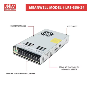 LRS-350-24 - Alimentation électrique SMPS en métal Mean Well 24V 14.6A 350.4W pour systèmes et équipements de contrôle d'automatisation et d'éclairage - Product Image 2