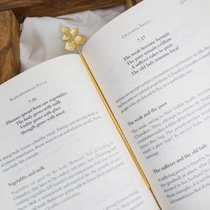 ที่คั่นหนังสือทองเหลืองพรีเมี่ยม, ดีไซน์อาร์ตเดคโคขัดเงามันเงาน้ำหนักเบาสำหรับหนังสือนวนิยายไดอารี่และตำรา - Product Image 2