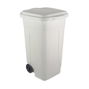 Pattumiera da 80 Litri con Ruote Bianca - Product Image 1
