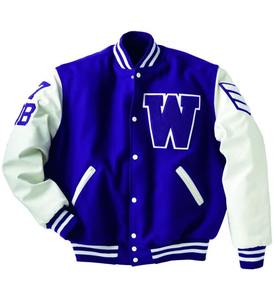 Bonne conception collège veste de baseball pour hommes letterman vestes manteau hiver laine corps en cuir manches Bomber Varsity veste hommes - Product Image 4