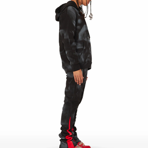 Survêtement évasé imprimé pour hommes à prix de gros Vêtements de rue décontractés Slim Fit Logo personnalisé Survêtements évasés pour hommes pour vêtements d'entraînement - Product Image 3