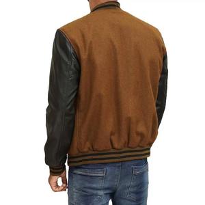 Chaqueta Universitaria de Béisbol para Hombre, Ropa Masculina, Manga Larga, Manga de Cuero, Lana, Diseño Personalizado, Chaqueta Universitaria de Béisbol para Hombre - Product Image 4