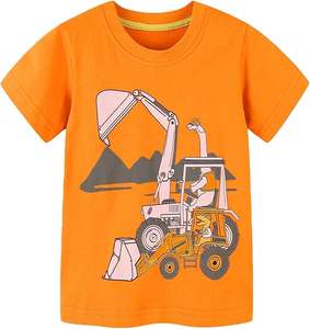 Quantité minimale de commande bas enfant en bas âge garçons à manches courtes t-shirts coton décontracté graphique col rond haut d'été vêtements T-Shirts - Product Image 1
