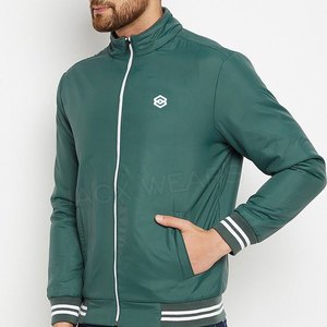 Chaqueta de bombardero de poliéster satinado hecha a medida de invierno Chaqueta de bombardero de logotipo personalizado de color sólido para adultos - Product Image 2