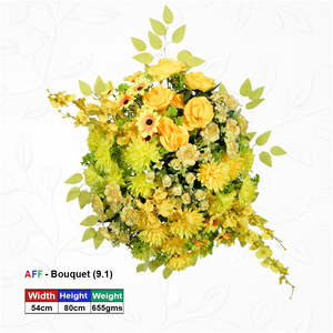 Flor Artificial Dorada en Cascada con Efecto Rayos de Sol - Product Image 1