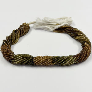 Nueva turmalina marrón facetada Rondelle cuenta redonda suelta 4mm para hacer joyería pulsera DIY accesorios fabricante - Product Image 1