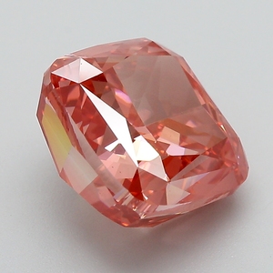 Diamant rose vif fantaisie certifié IGI, cultivé en laboratoire, taille coussin, diamant non monté pour la vente en gros de bijoux fins - Product Image 3