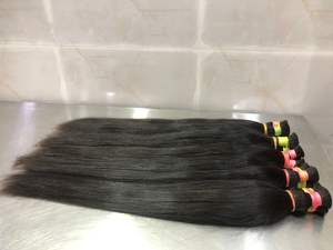 Cheveux Remy naturels noirs indiens 100 % bruts non traités, provenant d'un seul donneur, tissage double machine, extension en vrac pour revendeurs - Product Image 5