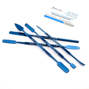 Outils de sculpture sur cire exclusifs 5 pièces/ensemble sculpteurs de cire à bords tranchants en acier de couleur bleue pour une application de précision spatule cosmétique - Product Image 5